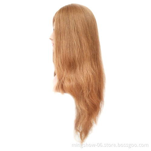 Hair Training Mannequin Head Curling Women Professional Hairdresser Practice Head 70cm Long With Shoulder